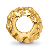 Sterling Silver Gold-Plated Bali Bead with Polished Dots Design